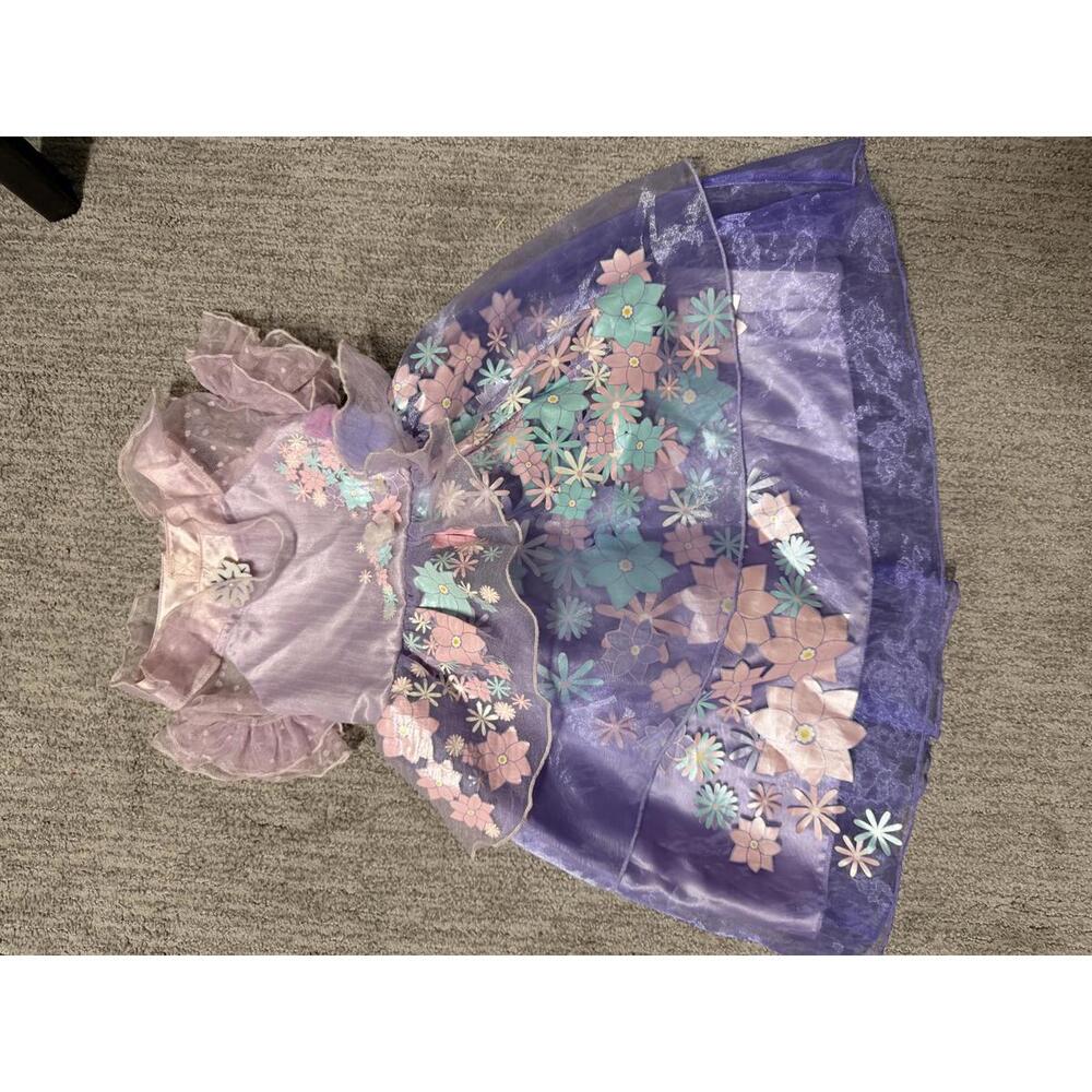 Disney Isabel Purple and Pink Floral Princess Dress for Kids